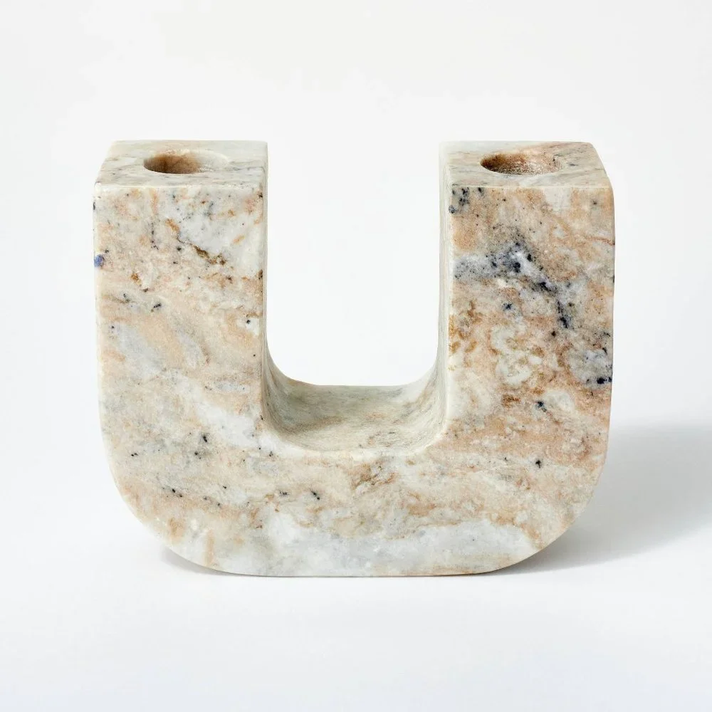 Marble Taper Candle Holder - Threshold Studio McGee - Target Fall 2022 - Picture 1 of 10